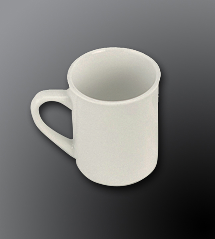 Narrow Rim Porcelain Dinnerware Alpine White Coffee Mug 8.5 Oz.